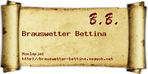 Brauswetter Bettina névjegykártya