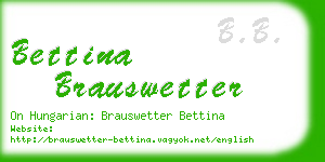 bettina brauswetter business card